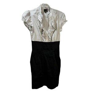 Black‎ White Cocktail Mini Dress Size 7 Juniors NWT